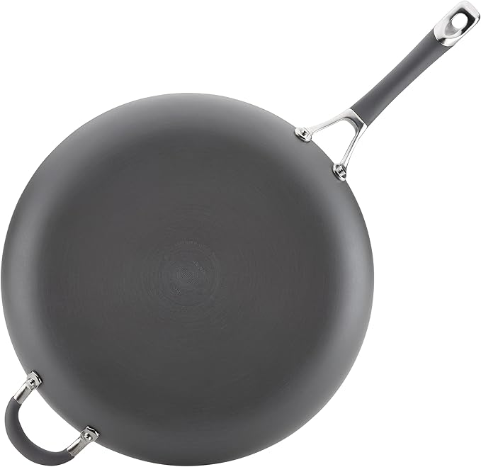 Circulon - 83906 Circulon Radiance Hard Anodized Nonstick Frying Pan / Fry Pan / Hard Anodized Skillet with Helper Handle - 14 Inch Gray