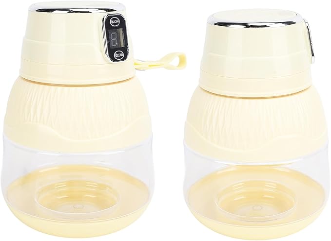 Portable Juicer Cup Cordless Multifunctional Electric Blender High Speed Motor 600ml Capacity for Home School Office Plastic Material (Light Yellow)