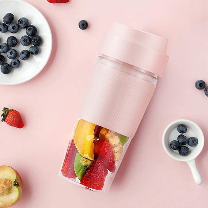 Portable Electric Juicer Cup 300ML USB Charging Handheld Electric Blender Cup with Stainless Steel Blades Make Ice Gaza Milkshakes Juice (#1)
