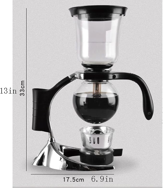 JITEM Cafetera Syphon Coffee Maker Japanese Style Vacuum Glass Siphon Pot Percolators 3 Cups Glass Tabletop Siphon Coffee Maker 500ml for Coffee or Tea