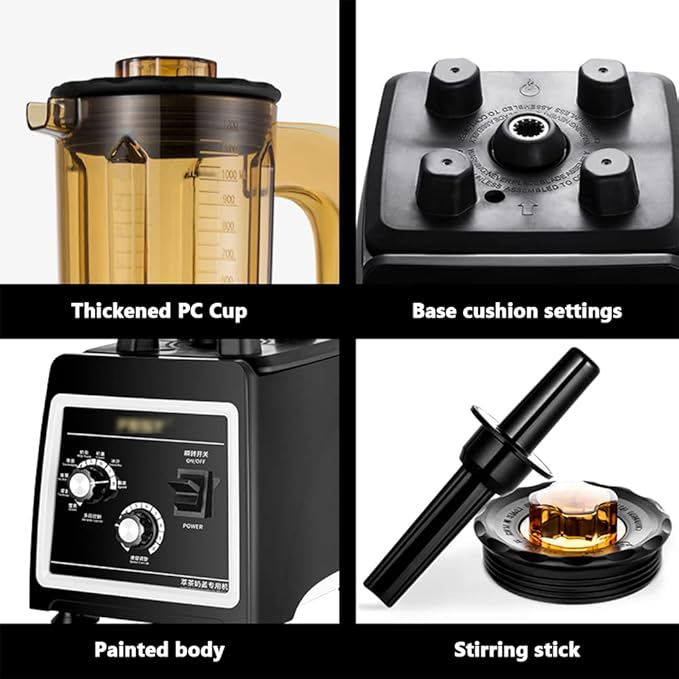 Smoothie MakerHigh Speed Countertop Blender with 1800 Watt Base Built-in Pulse for Easy Self Cleaning