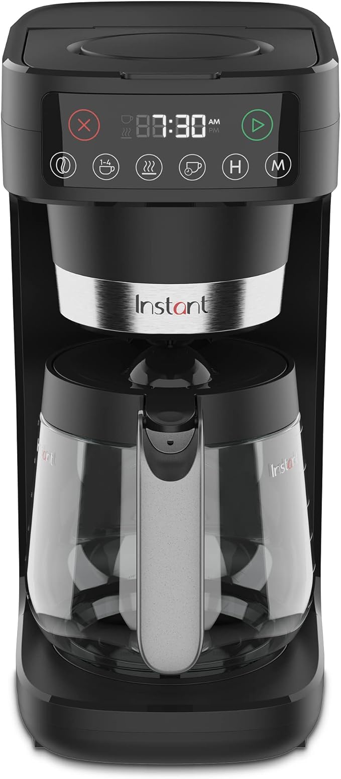 Instant Infusion Brew Plus 12 Cup Drip Coffee Maker From The Makers of Instant Pot with Adjustable Brew Strength Removable Water Reservoir and Warming Plate with 3 Temperature Settings Black