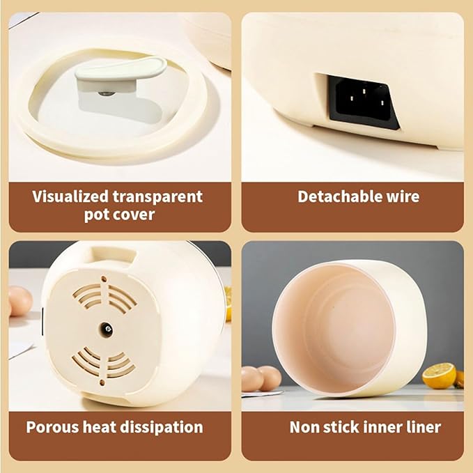Rice Cookers Electric Mini Rice Cooker Portable Multifunctional Rice Cooker 1-2 People Non Stick Pots for Cooking Kitchen Rice Maker
