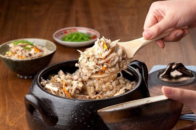 Japanese Donabe Rice Cooker with Non-Stick Coating - Made in Mie Japan - 3 Go Banko-Yaki