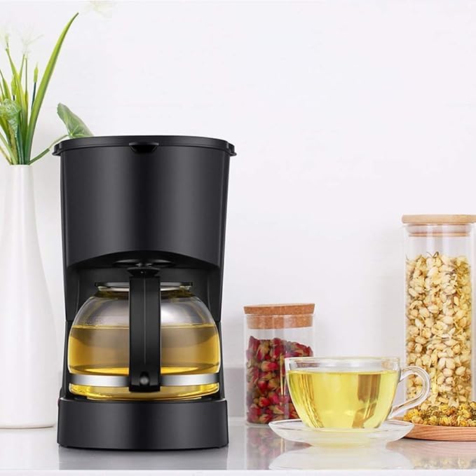 Coffee Machine Coffee Machine with Filter Coffee Machine600W Instant CoffeeEspressoMacchiato Coffee Anti-Drip FunctionHigh Temperature Resistant Glass JugCompatible with Espress
