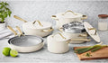Generic Members Mark 11-Piece Modern Ceramic Cookware Set In Cream 2x3x6