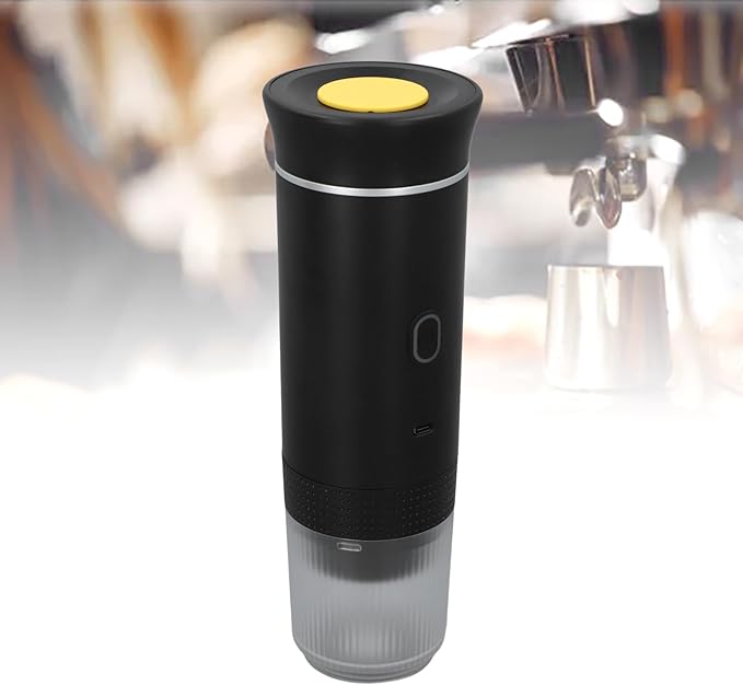 Tnfeeon Portable Electric Machine 15 Bar Pressure Self Heating Coffee Maker with Lithium Battery for Camping Travel Office Home Car