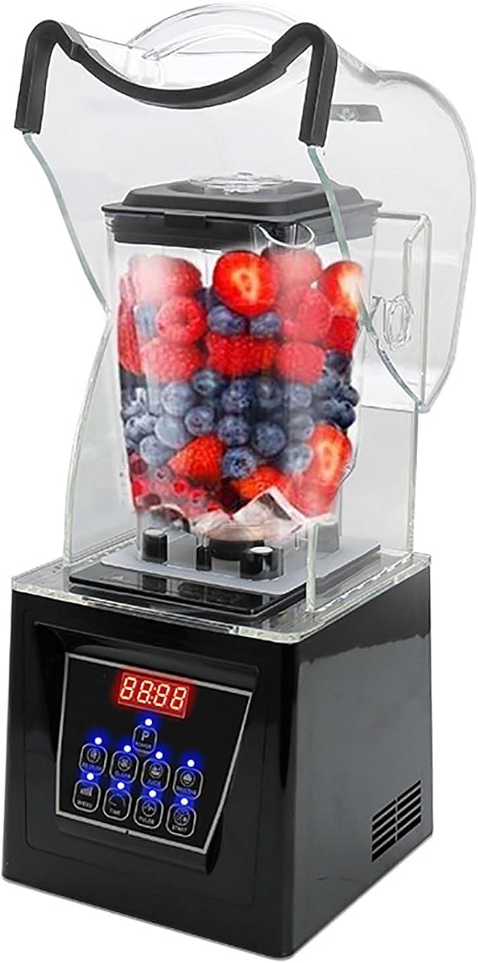 Soundproof Quiet Blender 2L Countertop Smoothie Maker 30000RPM High Speed Set Time &amp Speed With Shockproof Coaster For Milk Tea Coffee Dessert Shop