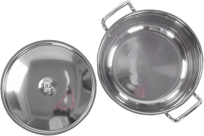 Stainless Steel Cookware Set 16 to 28cm Dishwasher Safe Multipurpose Kitchenware Family Cooking Pots for All Stovetops
