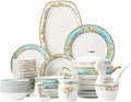 Elegant Dinnerware Set Dinner Plates Bowls Set Dinnerware Sets Porcelain Bone China Dish Sets Bowls/Dessert Plates/Dinner Plates/Pot/Saucers Prime Service For 1060 Pcs