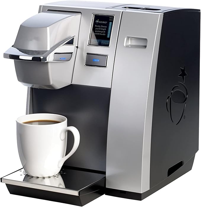 Office Pro Commercial Coffee Maker Single Serve K-Cup Pod Coffee Brewer Silver Extra Large 90 Oz. Water Reservoir