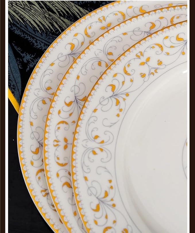 56pcs Dinnerware Sets European Ceramic Bowls Plates Simple Bone Tableware Dish Set for Home Dining Ceramic Plates