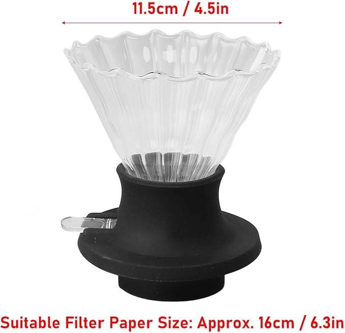 Pour Over Cone Coffee Dripper Prevent Fall Off Pour Over Coffee Dripper High Temperature Resistance Easy Cleansing for Immersion Extraction for Home Use