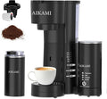 4 IN 1 Single Serve Coffee Maker with Milk Frother and Coffee Grinder Coffee Maker for K Cup and Ground Coffee with 30 oz Removable Water Reservoir 6 to 14 oz. Brew Sizes Coffee Machine for Home