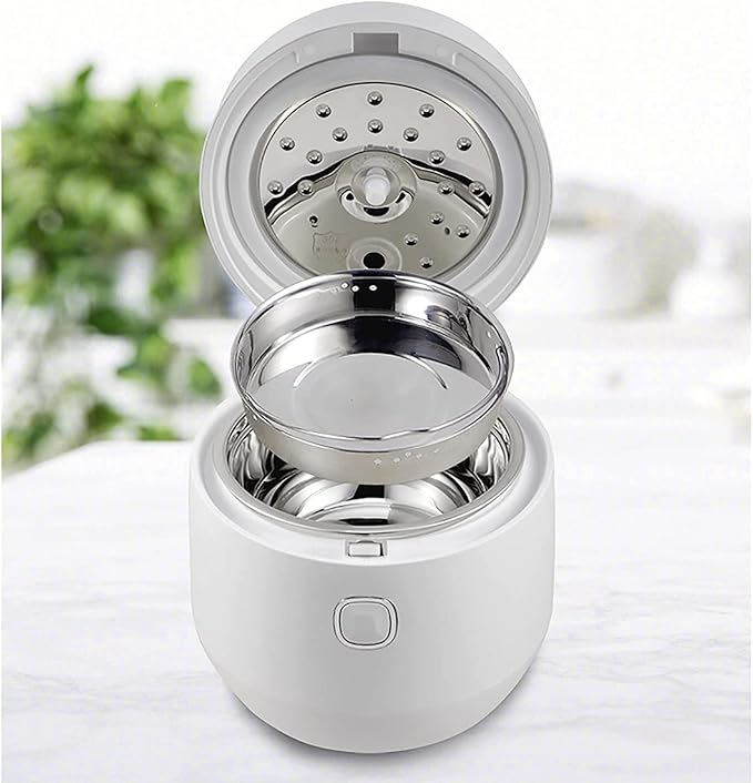 Rice Cooker &amp Steamer 2L Large Capacity Thickened 304 Stainless Steel Non-Stick Inner for Family Dormitory for 1~4 People Rice Cooker