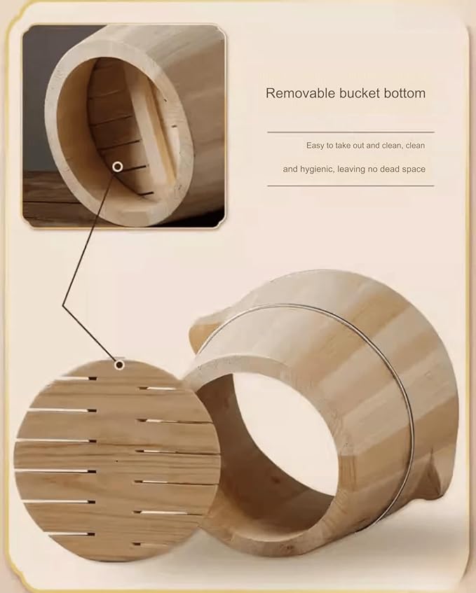 1 Set of Steaming Rice Barrel Handmade Rice Barrel Steaming Rice Barrel with Lid Wooden Storage Barrel Sushi Rice Bread Container Suitable for Home Kitchen Restaurant