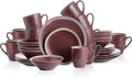 Stone Lain Serafina Stoneware Dinnerware Set 32 Piece Wine