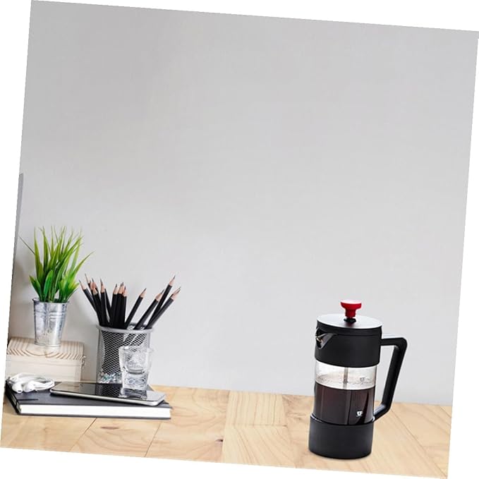 Heat-resistant Glass Manual Coffee Maker 350ml with Stainless Steel Filter Borosilicate Teapot for Home and Travel Brewing