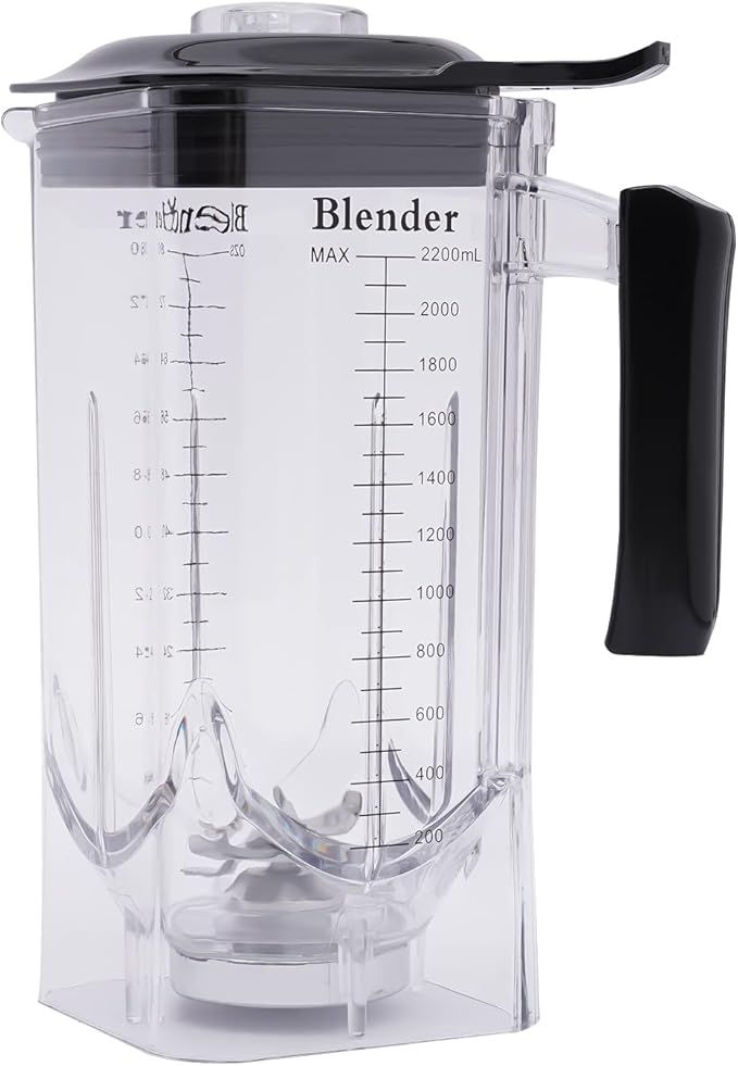2.2L Commercial Blender Quiet Strong Smoothie Machine With Shield for Frozen Drinks Ice-cream 2200W Red