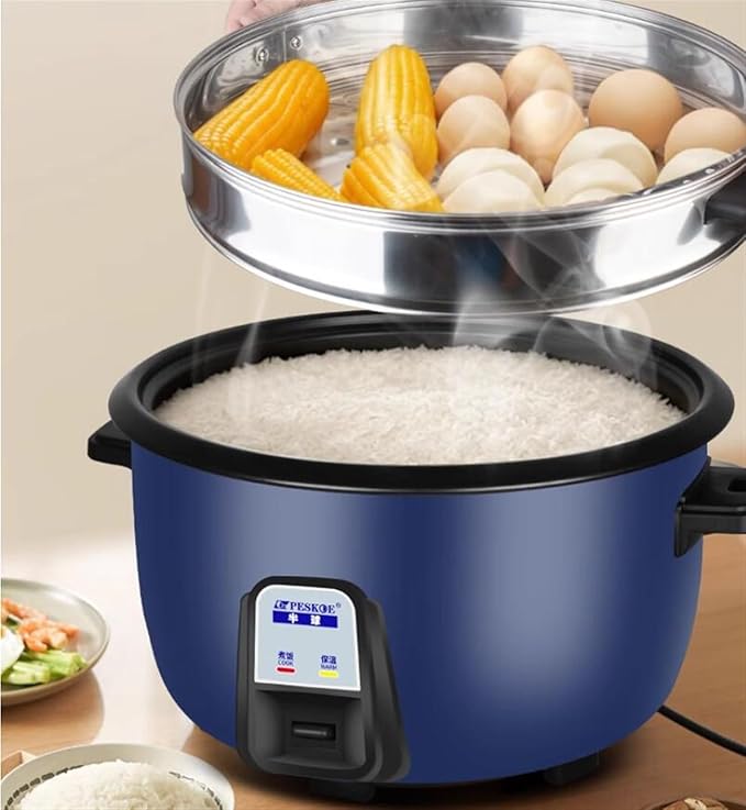 Large Rice Cooker with Steamer (8L-45L) Canteen Commercial Hotel Home Old-fashioned Large Capacity Rice Cooker 8-60 PeopleUS/EU Used(28L)