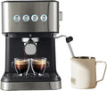 Semi-Automatic Espresso Coffee Machine Stainless Steel Small Drip Coffee Maker with Built-in Milk Frother and 15-20Bar Pump Single &amp Double Serve Coffee 110V 1050W