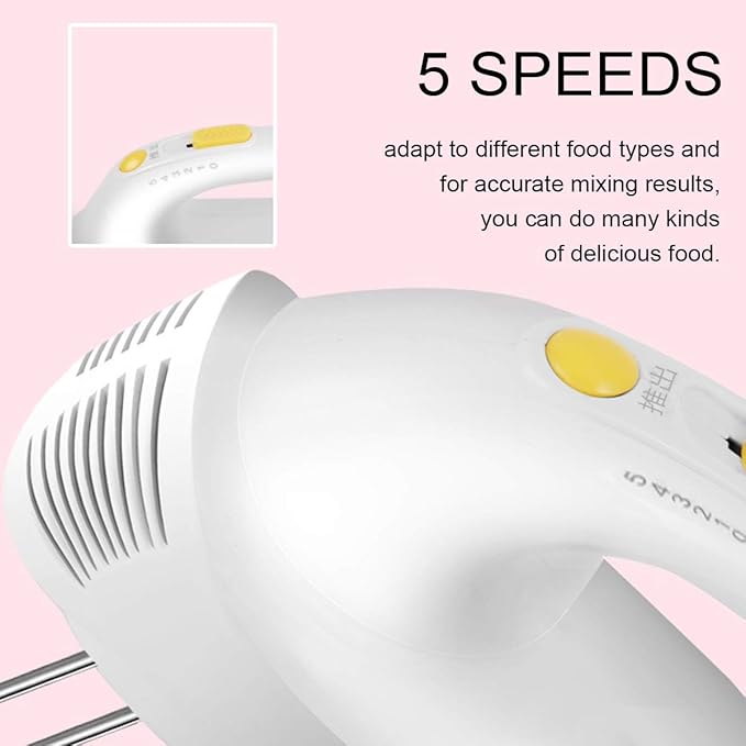 5 Speed Electric Handheld Mixer Whisk Egg Beater Cake Baking Home Small Automatic Cream Cake Food Blenders