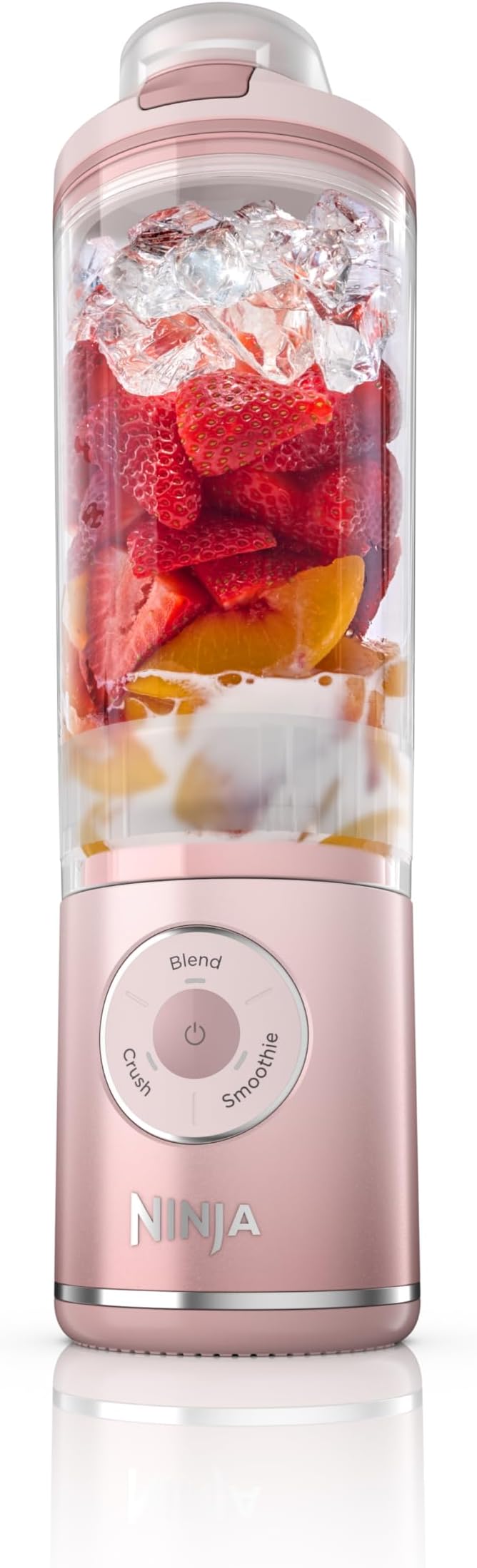 Ninja Blast Max Portable Blender + Twist &amp Go Personal Smoothie Blend Ice Crush 3 Programs Cordless 22 oz removable Vessel Dishwasher Safe Leakproof Pink BC251PK