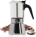 Stovetop Espresso Maker 3Cup 160ml Moka Pot Crystal Glass-top &amp Stainless Steel Coffee Maker Mocha Pot Greca De Cafe Cuban and Italian Coffee Maker for Cafetera Cubana