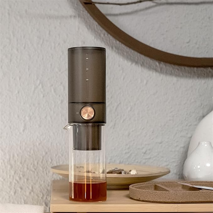 Coffee Carafe Cold Brew Coffee Maker Portable Ice Drip Coffee Maker Cold Brew Small Slow Drip Coffee Maker Convenient(Clear)