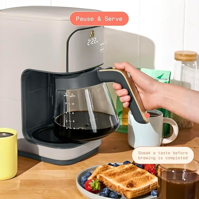 12 Cup Programmable Coffee MakerPorcini Taupe by Drew Barrymore