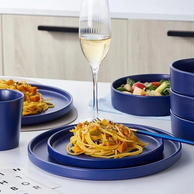 Ceramic 16-Piece Dinnerware Set Service for 4 Tableware of Plates Dinner Sets Plate Dish Bar