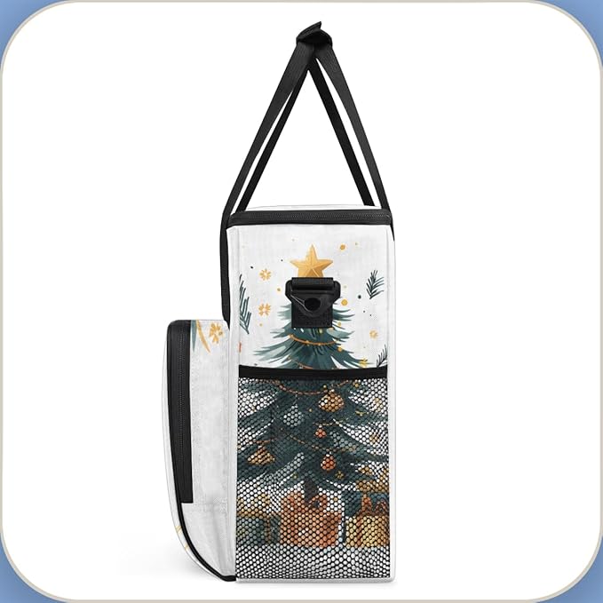 Christmas Gift Coffee Maker Carrying Bag Gothic Tree Travel Storage Bag Compatible with K-Mini or K-Mini Plus Single Serve Coffee Brewer Carrying Case with Multiple Pockets &amp Shoulder Strap