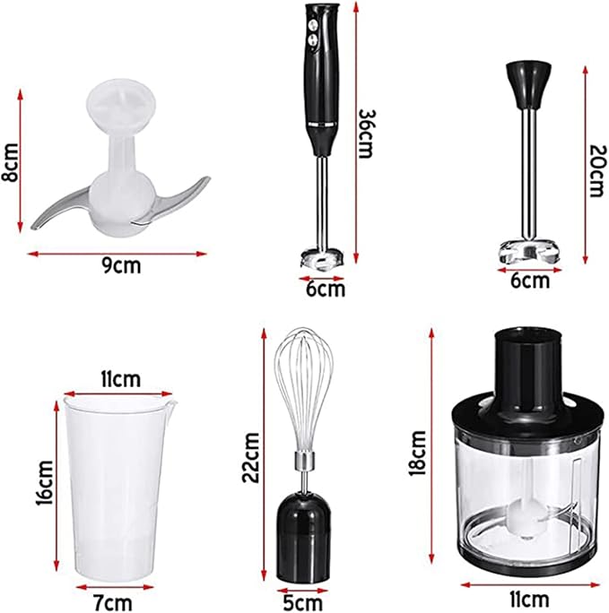 Egg Beater 4 In 1 Electric Blender Stainless Steel Stick Hand Blender Mixer Food Processor Egg Whisk Smoothie Cup Juicer Meat Grinder Whisk