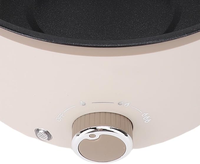 Electric Pot 3L Large Capacity Anti Scald Multifunctional Rice Cooker with Steam Basket for Noodle Soup Cooking Family Use (US Plug 110V)