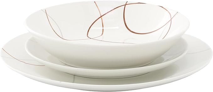 Elama Sydney 18 Piece Porcelain Dinnerware Set Service for 6