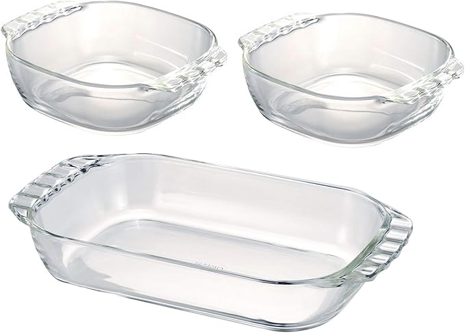 HARIO(ハリオ) HTZ-2808 Toaster Plate 3個セット transparent