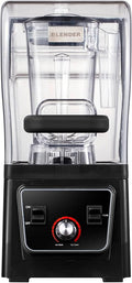 Commercial Blender with Soundproof Shield 2200W Quiet Professional Smoothie Blenders Heavy Duty Blender with Strong and Professional-Grade Power Self-Cleaning Quiet Sound Enclosure High-Speed