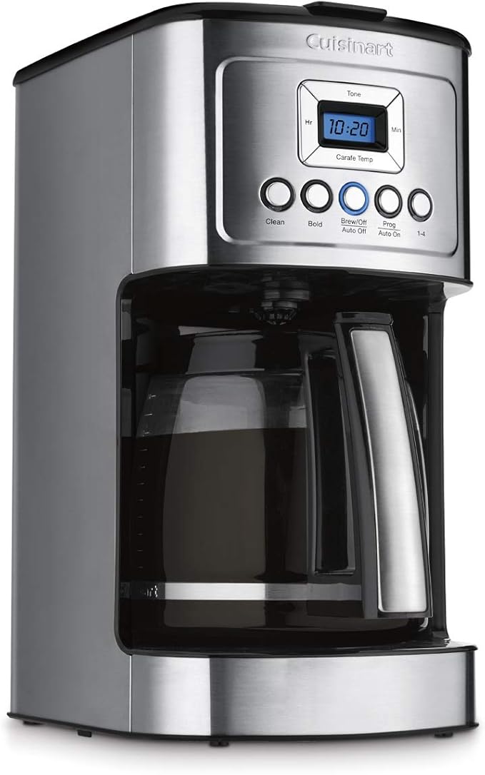 14 Cup Black/Stainless Steel Permanent Filter Coffee Maker with Timer