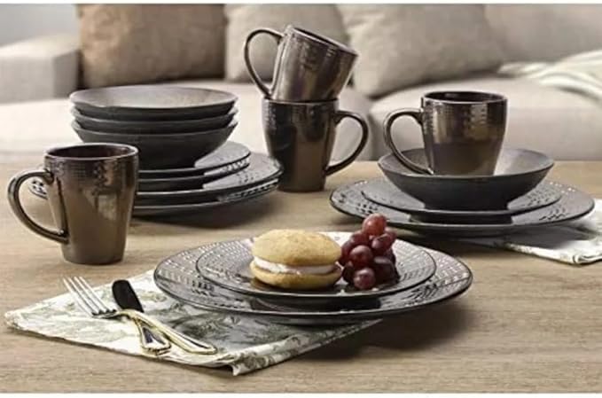 16-Piece Dinnerware Set Dinner Plates Service for 4 Plate Dish Kitchen Tableware Ceramic Dishes to Eat Sets