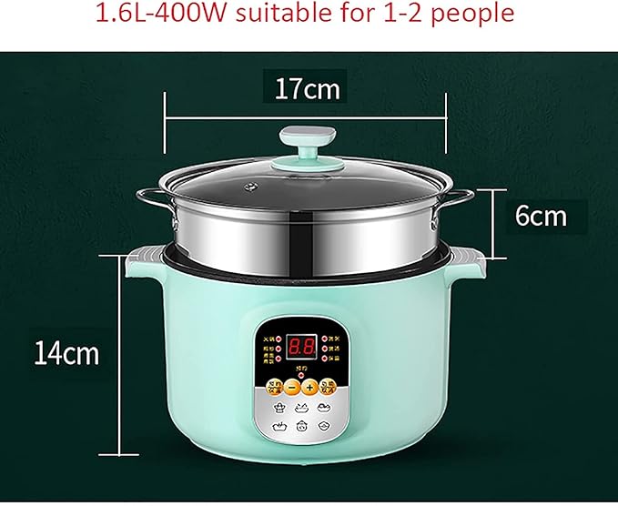 Rice Cooker Household Multifunctional All-in-one Rice Cooker/Frying Pan/Wok/Soup Pot Non-Stick Inner Pot for 1-4 People (B 1.6L) (B 1.6L)