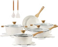 Sensarte Nonstick Ceramic Cookware Set 15-Piece PFAS and PTFE Free