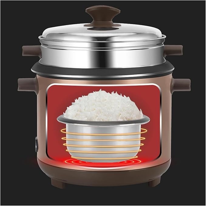 Mini Rice Cooker Commercial Rice Cooker 2L Large-Capacity Multi-Functional Non-Stick Rice Cooker/Porridge Hot Pot Soup