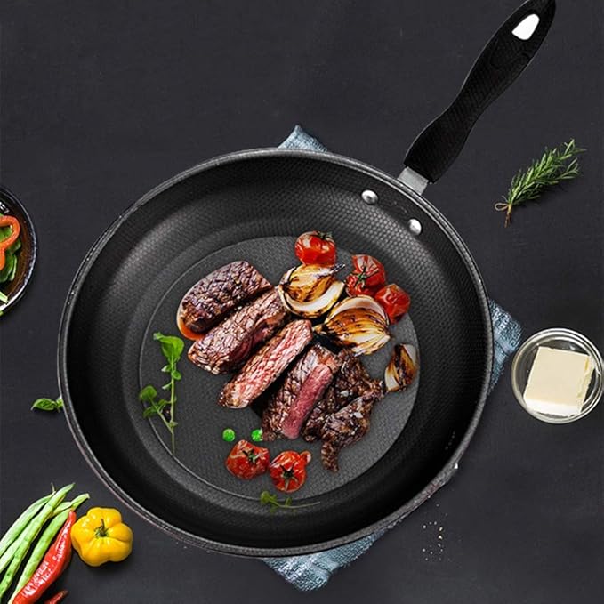 Simple Flat Nonstick Cookware Less Fumes Safety and Environmental Protection Coating Easy to Clean Heat Bracket