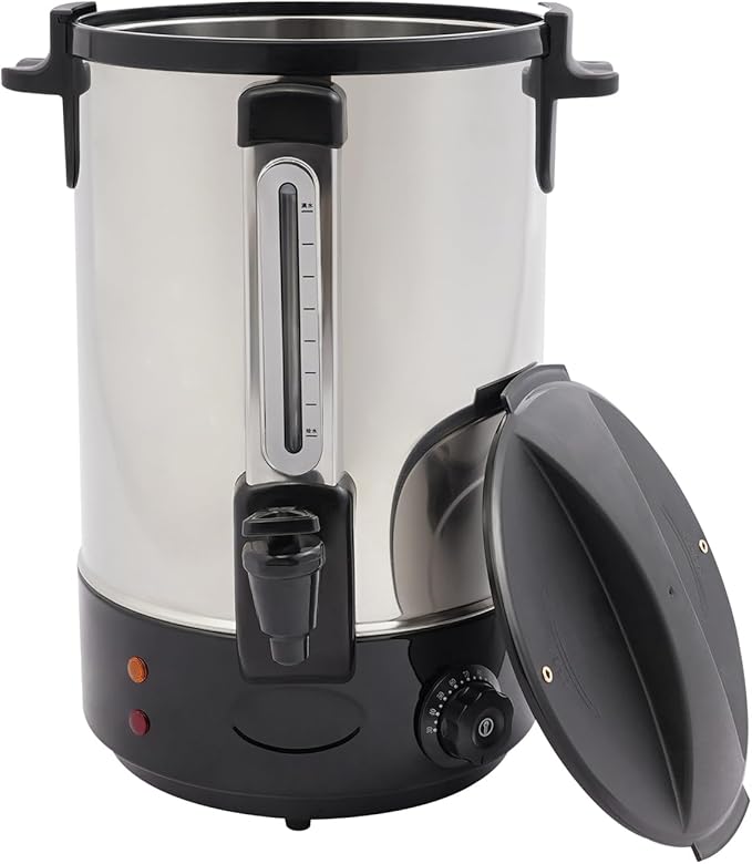 Commercial Coffee Maker Stainless Steel Beverage Dispenser Quick Brewing Coffee Urn for Coffee &amp Hot Tea Cold Milk Water (Black 18L)