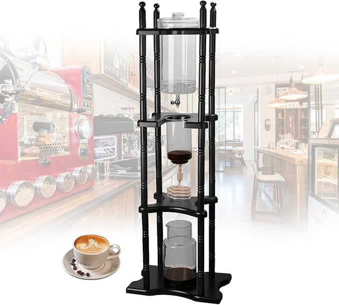 Cold Brew Iced Coffee Maker Cold Brew Coffee Tower for Home Kitchen Use Slow Drip Japanese Cold Brew Maker with Adjustable Drip Rate for Iced Coffee Lovers &amp Beginners