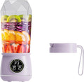Portable Blender 550ML Juicer Cup with Drinking Lid Rechargeable 3-Speed Smoothie Maker for Ice Crushing Fruits Vegetables Travel Juice Bottle(Purple)