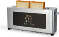 2 Slice Toaster with Touch Screen Slim Toaster For Long Slice 1.6 Wide Slot 6 Browning Levels 1000W Fast Heating Slim Stainless Steel Design for Bagels Baguettes Compact Kitchen &amp RV Use