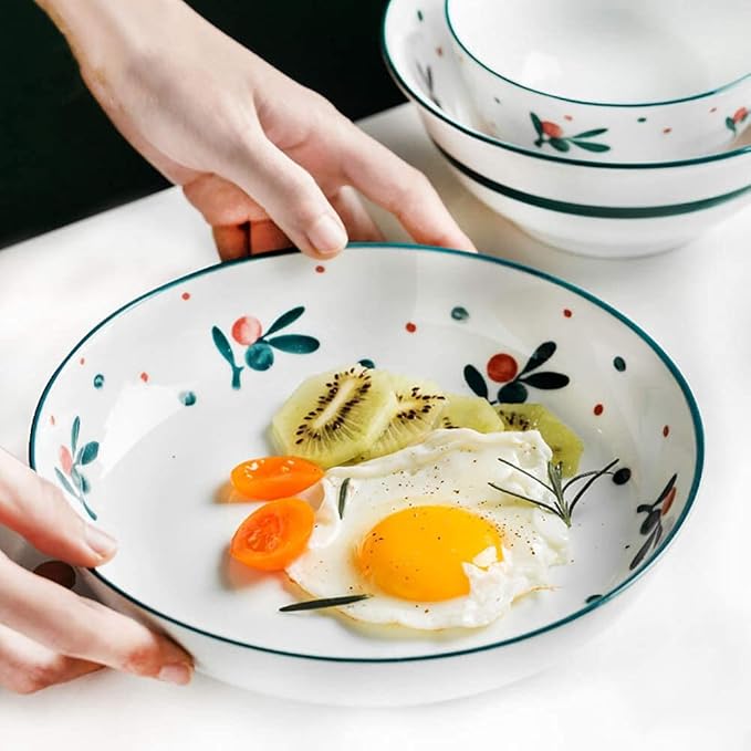 Plate and Bowl Set Fine Dinnerware Set18 Piece Dinnerware SetCeramics Dishes SetDinner SetService for 6Dinner Plates