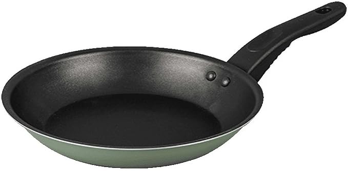 Black 7 Piece Non Stick Aluminum Pots and Pans Set Includes 1QT 2QT Saucepan 4QT Dutch Oven 8 Frying Pan with Lids Dishwasher Safe Cookware for Even Heat Cooking (Green Sage)