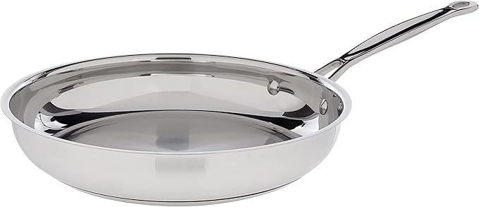 Cuisinart 12 Piece Cookware Set with 10-Inch Open Skillet MultiClad Pro Triple Ply and Chef's Classic Stainless Steel